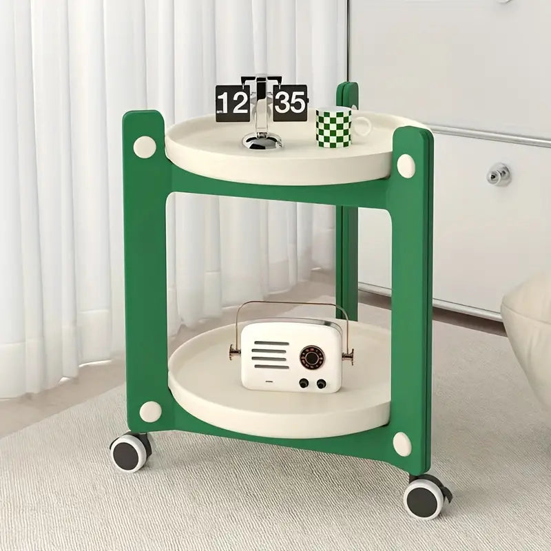 Mobiler Beistelltisch mit Rollen / Retro look