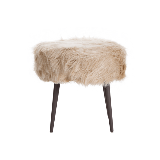 Andes Sitzhocker – Gepolsterter Designhocker in Schwarz & Beige