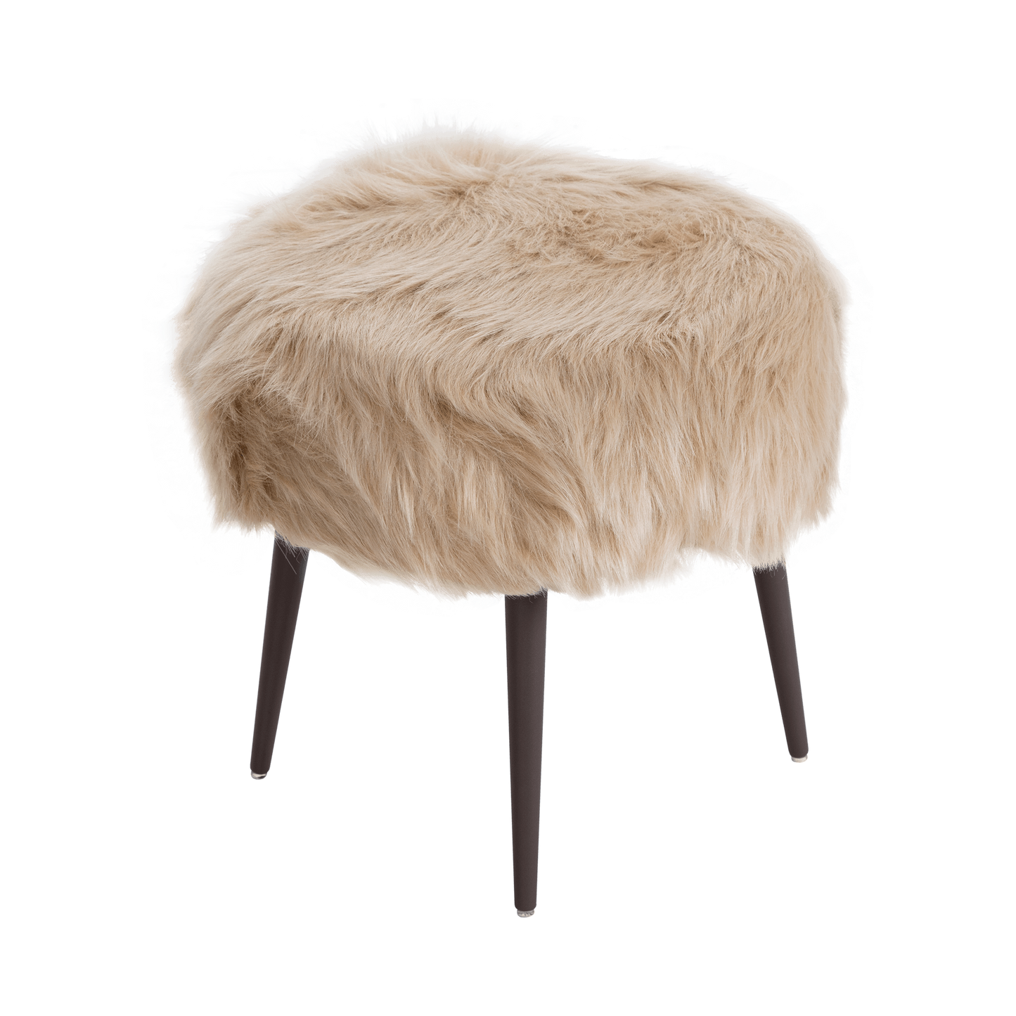 Andes Sitzhocker – Gepolsterter Designhocker in Schwarz & Beige