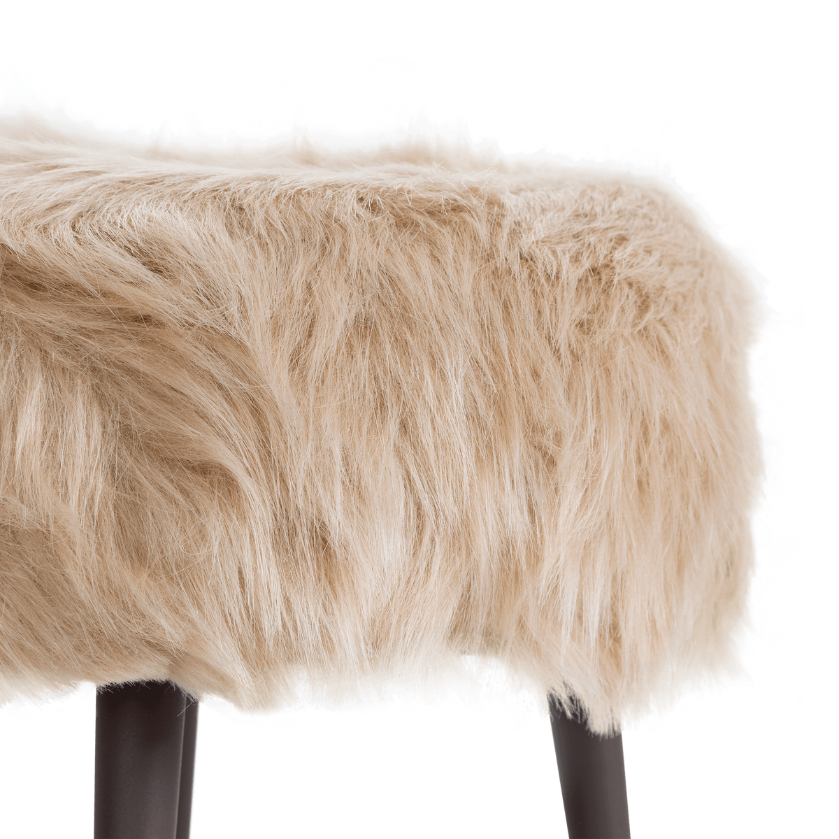 Andes Sitzhocker – Gepolsterter Designhocker in Schwarz & Beige